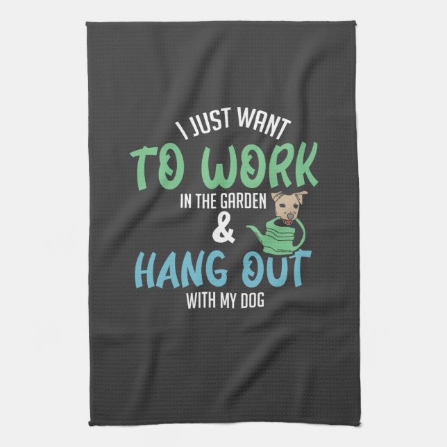 Lustigt  -  och Hund Kökshandduk (Vertikal)