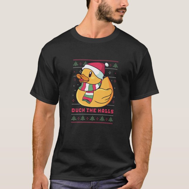 Lustigt och kute Anka Puns God jul Anka T Shirt (Framsida)