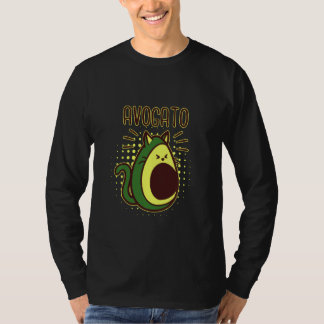 Lustigt och kute Avogato Avocado Cat T Shirt