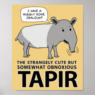 Lustigt och kute, men noxiskt teapir poster