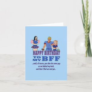 Lustigt och Sarcastic Birthday Card för min BFF Tack Kort