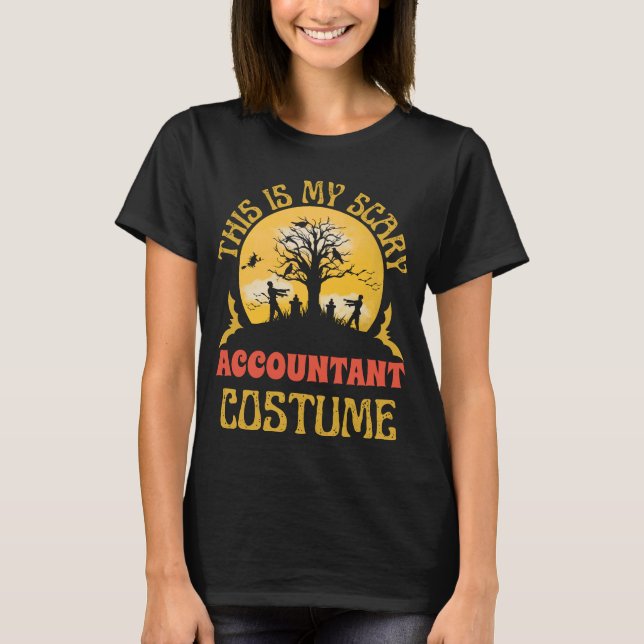 Lustigt och seriöst räkenskapsförare Costume Hallo T Shirt (Framsida)