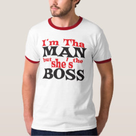 Lustigt och sexigt jag är Tha Man men hon är CHEF Tee Shirt