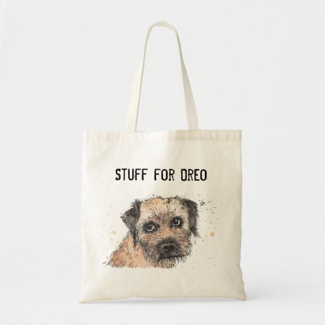 Lustigt och söt Gräns Terrier shopper Tote Tygkasse (Framsidan)