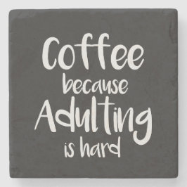 Lustigt och sött kaffe underlägg sten