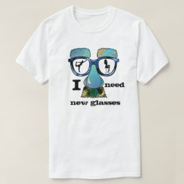 Lustigt och Superskoj Cheating Guy med Glass T Shirt