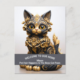 Lustigt och vänligt till husrannsakan vykort