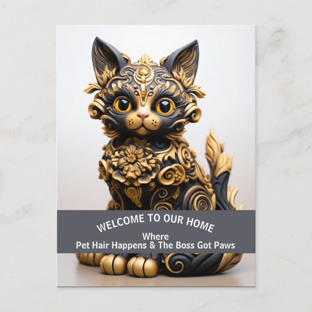 Lustigt och vänligt till husrannsakan vykort (Framsida)