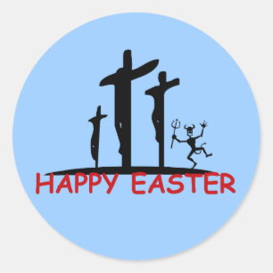 Lustigt offensiv Satan Runt Klistermärke