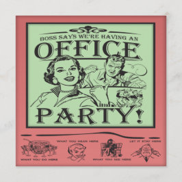 Lustigt Office Party Inbjudningar