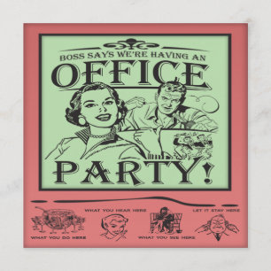 Lustigt Office Party Inbjudningar