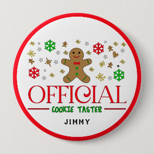 Lustigt Officiell Cookie Taster julklapp Anpassa Knapp