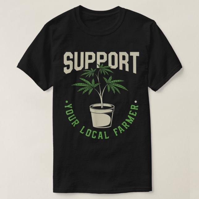 Lustigt Ogräs-gift, stöd ditt lokala jordbruk, lok T Shirt (Design framsida)