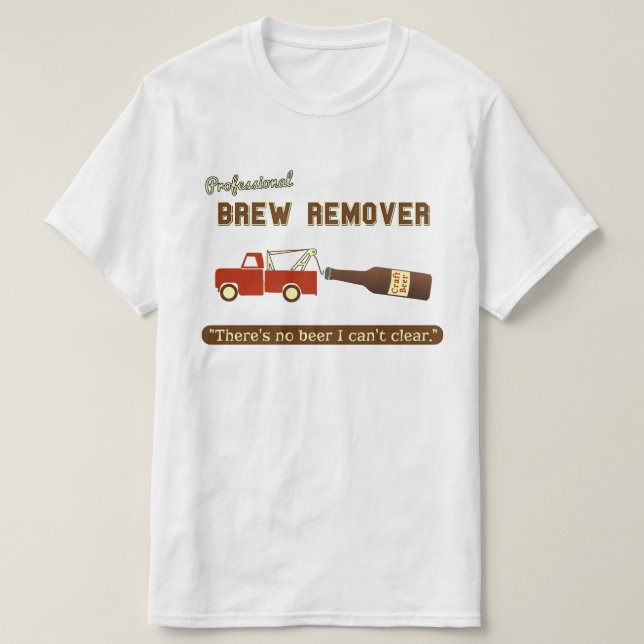 Lustigt öl, blått Lastbil Tee Shirt (Design framsida)
