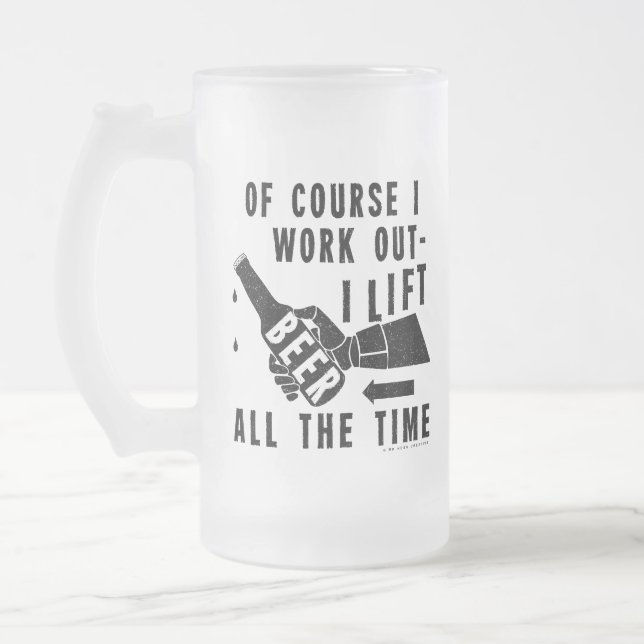 Lustigt öl i svart Humor Frostat Ölglas (Vänster)