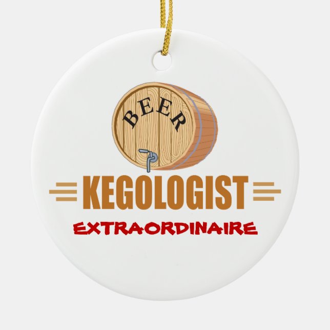 Lustigt öl julgransprydnad keramik (Framsidan)