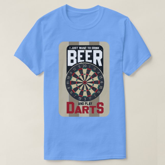 Lustigt öl som säger mörkt motif dart player gi t shirt (Design framsida)