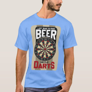 Lustigt öl som säger mörkt motif dart player gi t shirt