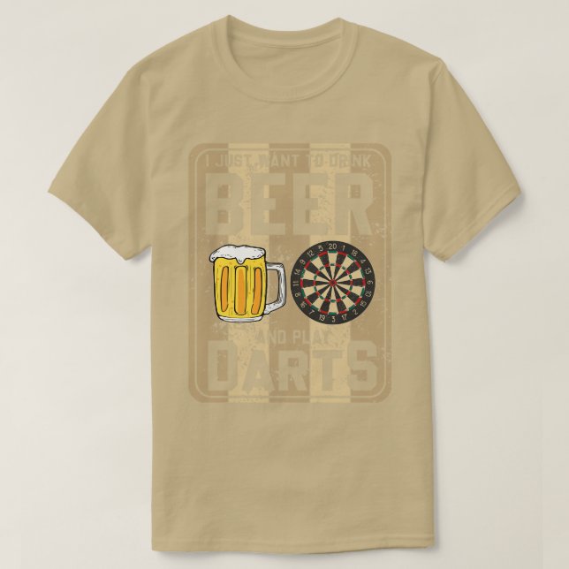 Lustigt öl som säger mörkt motif dart player gi t shirt (Design framsida)