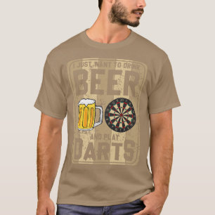 Lustigt öl som säger mörkt motif dart player gi t shirt