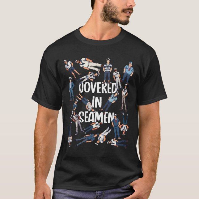 Lustigt olämpligt Embarring Vuxen humor Sailor G T Shirt (Framsida)