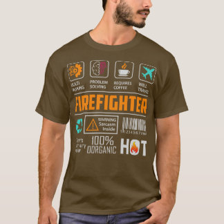 Lustigt om brandman t shirt