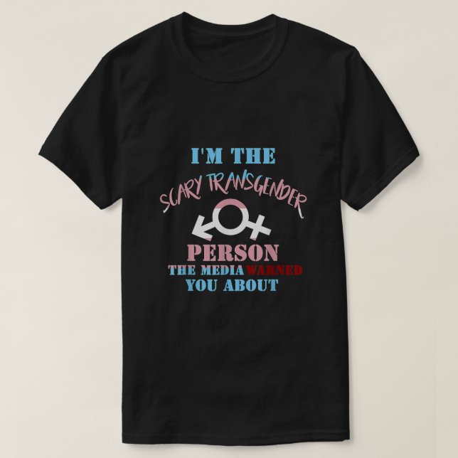 Lustigt om den Scary Transgender Person T Shirt LG (Design framsida)