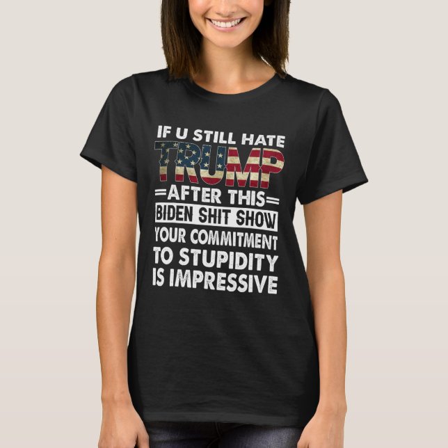 Lustigt om du fortsätter att fördröja trenden efte t shirt (Framsida)