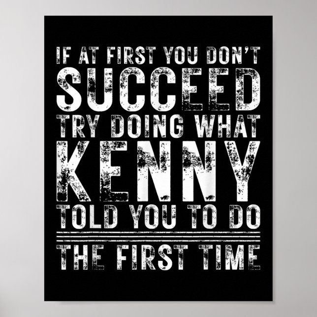 Lustigt om du inte lyckades på födelsedagen Kenny Poster (Framsidan)