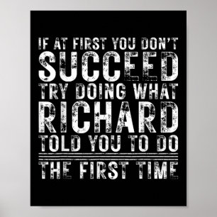 Lustigt om du inte lyckades på födelsedagen Richar Poster