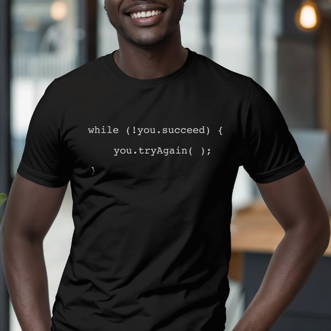 Lustigt om du inte lyckas med att försöka igen med t shirt (Skapare uppladdad)
