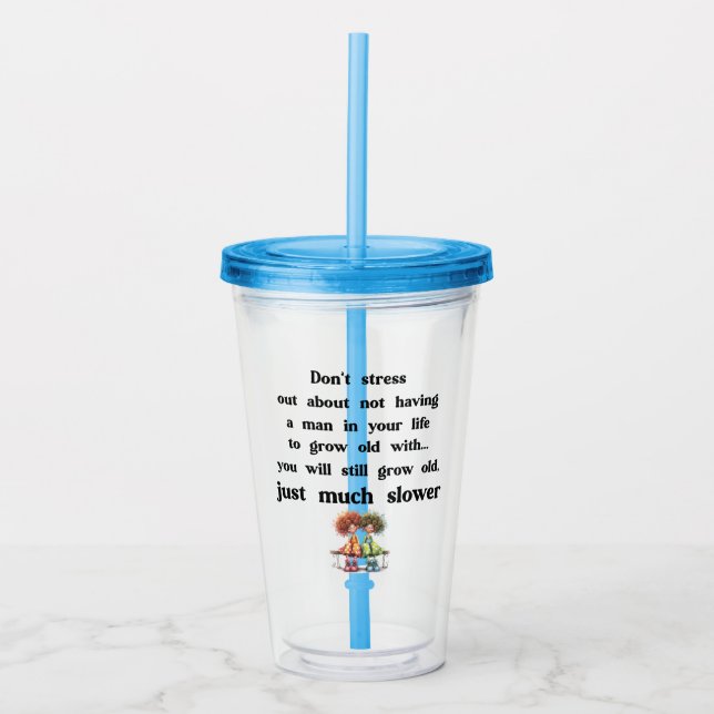 Lustigt om kvinnor och manar take away mugg (Framsida)