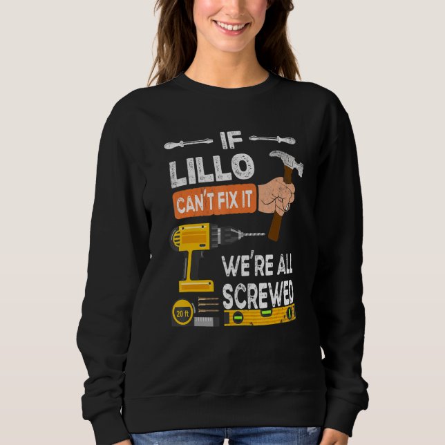 Lustigt om Lillo inte kan laga det, kan ingen Hand T Shirt (Framsida)