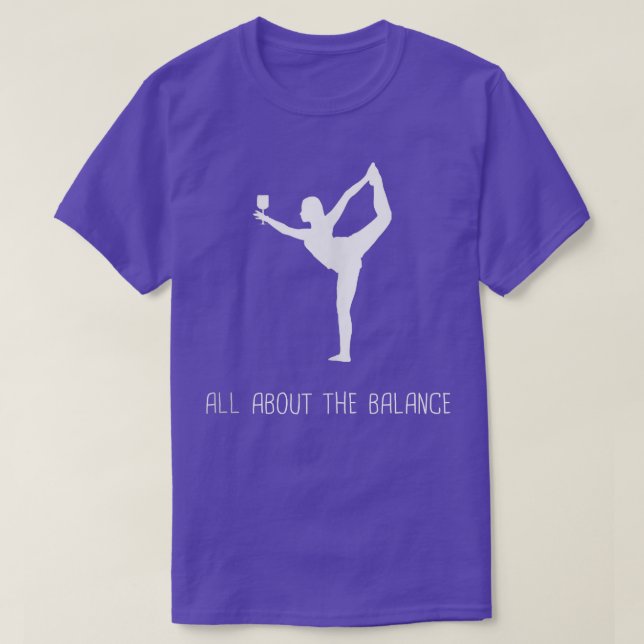 Lustigt om saldot Vin Yoga Pose Quote G T Shirt (Design framsida)