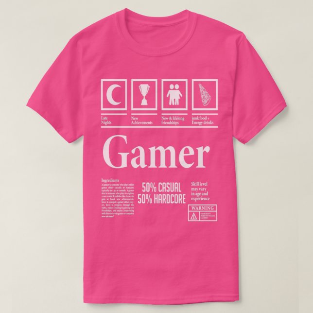 Lustigt om spel t shirt (Design framsida)