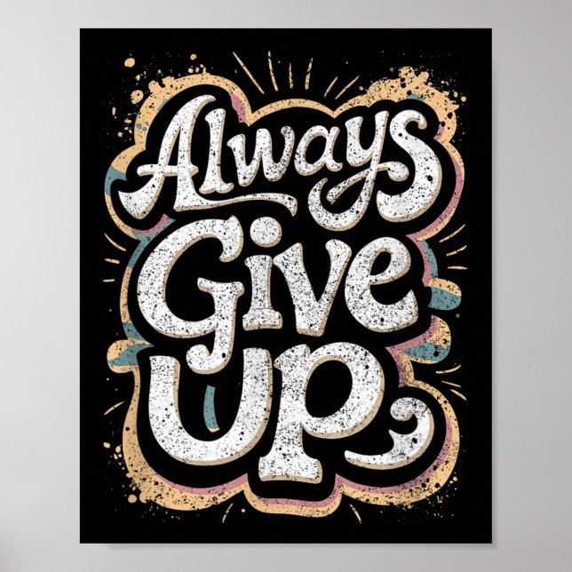 Lustigt omotiverat Sarkastic Work Ge Up Poster (Framsidan)