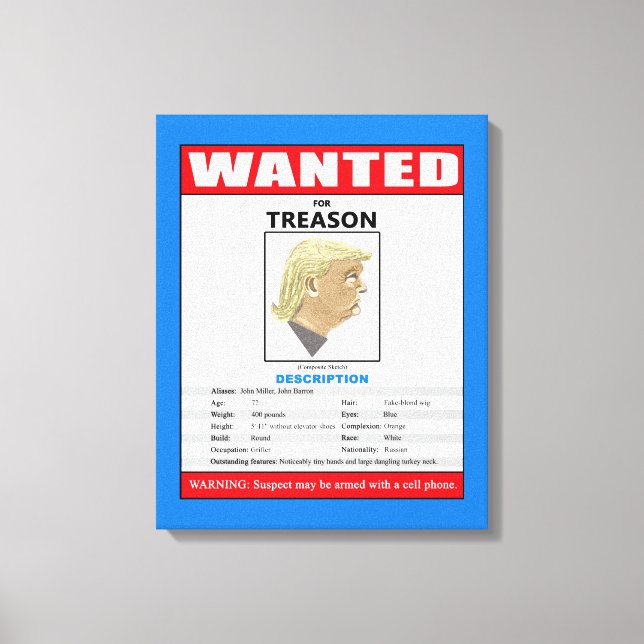 Lustigt önskad Trump av orsak Canvastryck (Framsida)