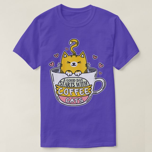 Lustigt Orange Cat Coffee Mugg Cat Cute Cat Lovers T Shirt (Design framsida)