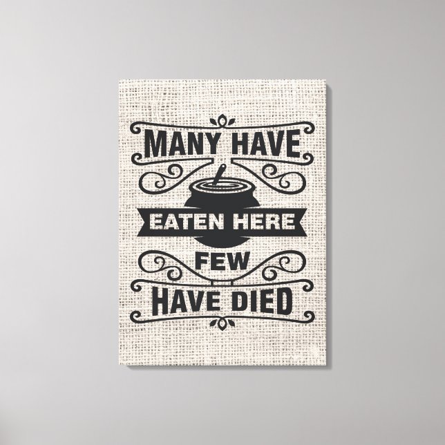 lustigt ord art faux Burlap Canvastryck (Framsida)