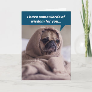 Lustigt Ord från födelsedagen från Jedi Pug Kort