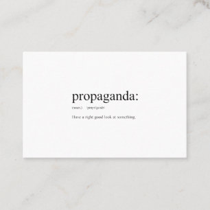 Lustigt Ord:Propaganda Visitkort