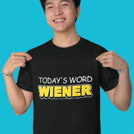 Lustigt Ord Wiener Typography T Shirt