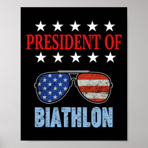 Lustigt ordförande för Biathlon Phrase. Biathlon B Poster