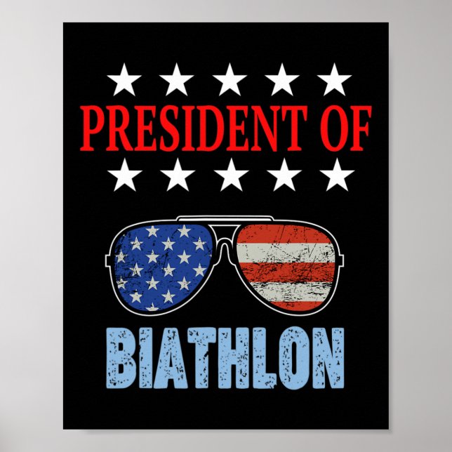 Lustigt ordförande för Biathlon Phrase. Biathlon B Poster (Framsidan)