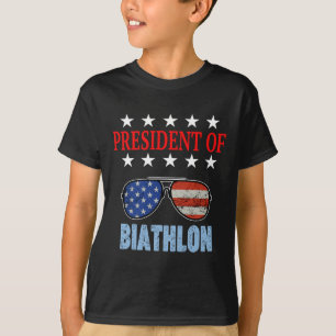 Lustigt ordförande för Biathlon Phrase. Biathlon B T Shirt