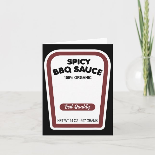 Lustigt Organic Bbq Sauce Halloween Easy Group Cos Kort (Framsida)