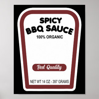 Lustigt Organic Bbq Sauce Halloween Easy Group Cos Poster