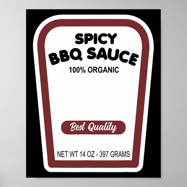 Lustigt Organic Bbq Sauce Halloween Easy Group Cos Poster (Framsidan)