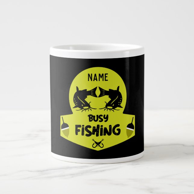Lustigt original av fiskegåvor jumbo mugg (Framsidan)