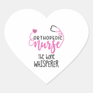 Lustigt Orthopedic Nurse citerar benviskaren - Hjärtformat Klistermärke